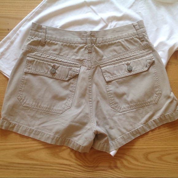 American Eagle Shorts 6 Khaki Cotton High Waist - Picture 3 of 5